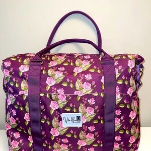 Purple and Pink Floral Travel Bag